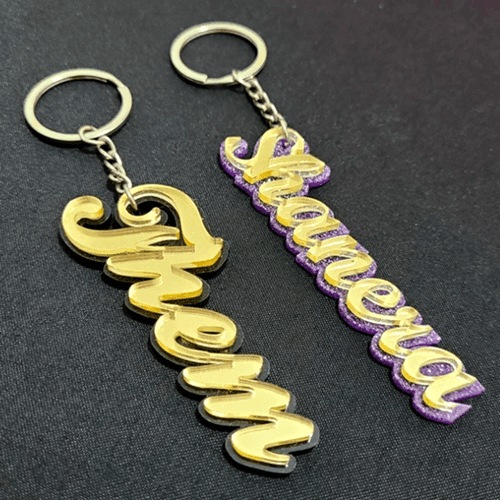 Wholesale personalized plastic key chains with name creators custom laser cut acrylic keychains made to order company